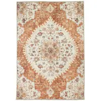 FRAAI Vintage Gartenteppich | Santo Mandala Terrakotta | 160x230cm | Terra | 3D | Mesh | Rechteckig