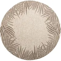 FRAAI In- & Outdoor Teppich Rund- Tiga Edge Taupe