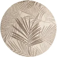 FRAAI In- & Outdoor Teppich Rund - Tiga Palm Taupe