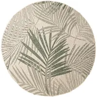 FRAAI In | & Outdoor Teppich Rund | Tiga Palm Grün | Ø 100cm | Grün | Rund
