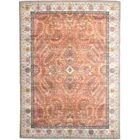 FRAAI Vintage Gartenteppich | Santo Flora Terrakotta | 80x150cm | Terra | 3D | Mesh | Rechteckig