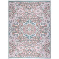 FRAAI Outdoor Teppich Boho | Vedra Medaillon Rosa | 160x230cm | Pink | Rechteckig