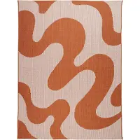 FRAAI In | & Outdoor Teppich | Summer Swirl Terracotta | 200x290cm | Terra | Rechteckig