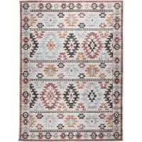 FRAAI Kelim Outdoor Teppich | Lira Diamond | 230x330cm | Mehrfarbig | Rubber (TPR) | Rechteckig