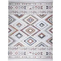 FRAAI Kelim Outdoor Teppich | Lira Trellis | 160x230cm | Mehrfarbig | Rubber (TPR) | Rechteckig