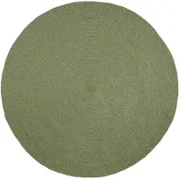 Studio Clarice In | & Outdoor Jute Teppich Rund | Bali Grün | Ø 240cm | Grün | Rund