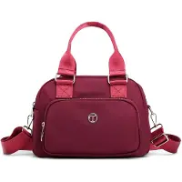 Merkloos Modische Damen Crossbody Bag - Multifunktionale Schultertasche in Rot