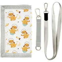 Markenlos Kreditkartenetui mit Golden Retriever Design, praktisches Geschenk, schlicht und lässig, inklusive Umhängeband