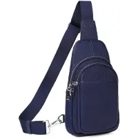 Merkloos Damen Crossbody Sling Bag in Marineblau