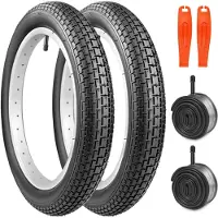 Merkloos Fahrradreifen Set von 2 - Geeignet für 12-26 Zoll - Breite 2.35 Zoll für optimalen Grip - Sicher für Kinder - Ideal für MTB und BMX - Fahrradreifen
