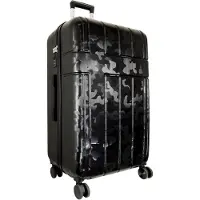 Markenlos Reisekoffer und Kofferset 3-teilig Hartschale Camo Trolley (schwarz, Größe L)