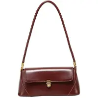 Merkloos Elegante Mini Schultertasche aus Leder für Damen