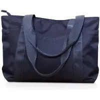 Merkloos Große Wasserdichte Nylon Schultertasche für Frauen mit Reißverschluss