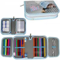 Starpak Kitty Blue Federmäppchen mit Zubehör Doppelklappen