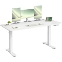 Vasagle Höhenverstellbarer Schreibtisch, 140 cm, USB-C-Anschluss, Ablage für Steckdosenleiste, Erinnerung bei langem Sitzen, 3 Speichertasten