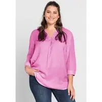 Sheego Tunika in magenta-weiß-gestreift | Gr.: 54