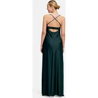 Vera Mont Abendkleid "Abendkleid mit Wasserfallausschnitt", Damen, Gr. 42, EURO, grün (dusty slate), 97% Polyester PES. 3% Elasthan EL., Kleider Abendkleid