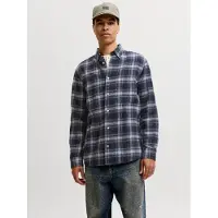 Jack & Jones Langarmhemd "JJEFIELD CHECK SHIRT LS SN" Baumwolle, normal geschnitten