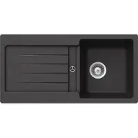 Schock Einbauspüle Typos D-100S Cristalite Granit 86x43,5cm Nero Schwarz Auflage