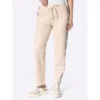 HEINE Sweathose , Damen, Gr. 36, Normalgrößen, beige (sand), 50% Baumwolle, 50% Polyester, bedruckt, gemustert, mehrfarbig, Hosen Sweathose