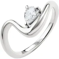 Thomas Sabo TR2543-051-14 Damenring Silber mit Zirkonia Tropfenform