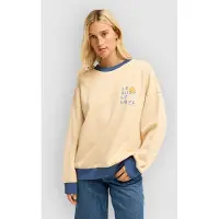 Billabong - Women's Le Love Surf Crew - Pullover Gr M beige