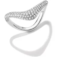Thomas Sabo Fingerring "Fluid Elegance Ring Pavé" Gr. 60, silber (silberfarben, kristallweiß), Fingerringe, Damen, 60, Silber 925 (recycelt), Fingerring, mit Zirkonia (synth.)
