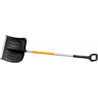 Fiskars X-series Teleskop-Schneeräumer, Schneeschaufel, Metall, Schwarz, Orange, Anpassbar, Ergonomisch, Polen, 53,2 cm