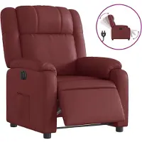 vidaXL Relaxsessel Elektrisch Weinrot Kunstleder