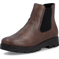 Rieker Damen Stiefelette Chelsea Boot mit Reißverschluss und Stretch-Einsatz 43072, Größe:38 EU, Farbe:Braun