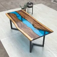 AEA Beistelltisch Epoxid Harz Tisch Couchtisch Handgefertigter Couchtisch 120x60cm