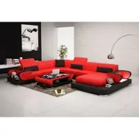 AEA Ledersofa Polster Sitz Couch Garnitur Ecksofa Sofa Couch Wohnlandschaft Detmold