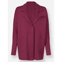 HEINE Strickjacke "Strickjacke Strickjacke mit Fledermausärmeln", Damen, Gr. 42, rot (bordeaux), Modisch, Strickjacken Strickjacke