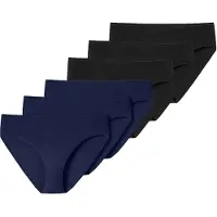 Schiesser Damen Slips 6er Pack - Jazz-Pants, Cotton Essentials, Basic, Stretch