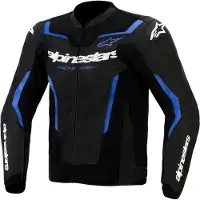 Alpinestars GP Force V2 Airflow Lederjacke Black Metallic Blue, Größe: 56