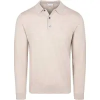 Profuomo Langarm - Longsleeve Poloshirt Merinowolle Beige