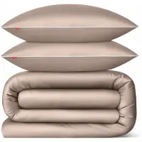 Softimi Baumwollsatin Bettwäsche-Set 160x200 cm 2 Kissenbezüge
