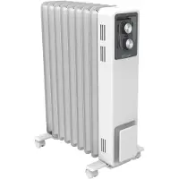 AKO Dimplex 500000694 Rippen-Radiator in ölfreier Ausführung 2,0 kW RD 1009 TS RD1009TS