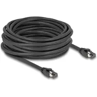 DeLOCK RJ45 Netzwerkkabel Cat.8.1 S/FTP 10 m bis 40 Gbps schwarz, 10 m, Cat8.1, S/FTP (S-STP), RJ-45, RJ-45, Schwarz