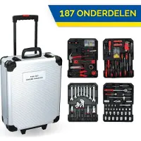 Kinzo Werkzeugkoffer gefüllt 187-tlg.