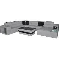 AEA Ecke Leder Modern XXL Couch Wohnlandschaft Ledersofa Sofa U-Form B2006