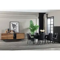 Xl Moebel Gmbh Küchenset schwarz 7-teilig mit Stühlen im modernen Stil bequem