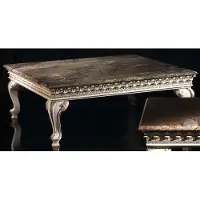 AEA Couchtisch Echtholz Barock Rokoko Couchtische Tisch 120x120cm Italienische Möbel