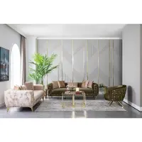 AEA Luxus Sofagarnitur 3tlg. Set Möbel Couch Sofa Garnitur Komplett Sets Stoff