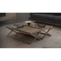 AEA Klappbarer Luxus Brauner Couchtisch Holztisch Wohnzimmer Möbel Stil Tisch
