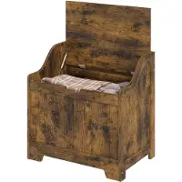 HOMCOM Truhe, Aufbewahrungsbox, Auflagenbox mit Sicherheitsscharnier, Deckel