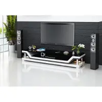 Xl Moebel Gmbh RTV TV Sideboard Leder Glas Tisch Fernseh Schrank Tisch Designer Glas 3009