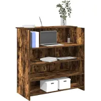 vidaXL Empfangstheke Räuchereiche 100x50x103,5 cm Holzwerkstoff