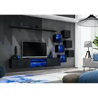 Xl Moebel Gmbh Schwarz Komplett Set Wohnwand Luxus Holzmöbel Designer Modern Wandschrank