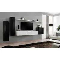 AEA Wohnwand Set 7tlg TV-Ständer Luxus Designer Sideboard Wohnzimmer Wandregal